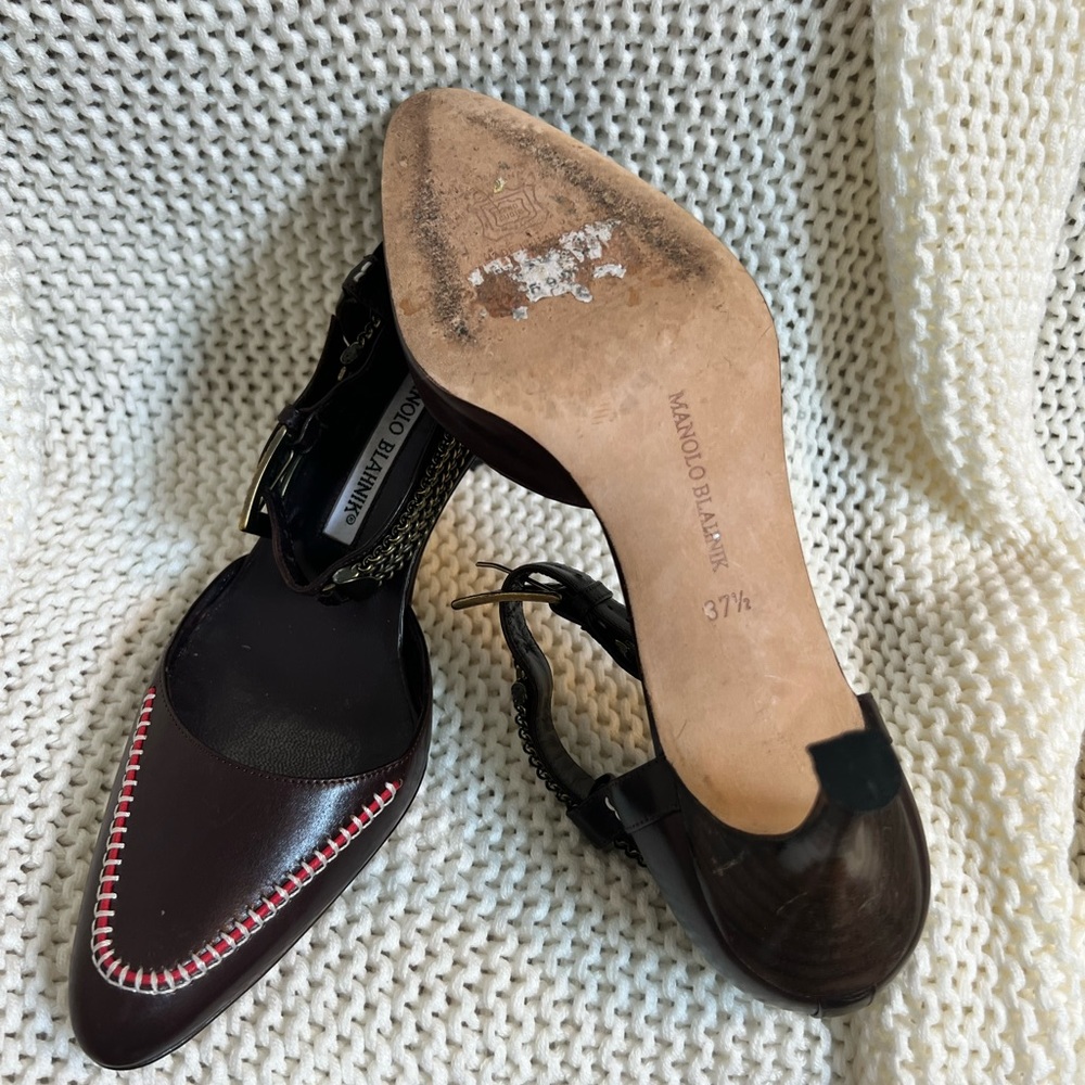 Manolo Blahnik Ankle Strap Pumps - Picture 9 of 9